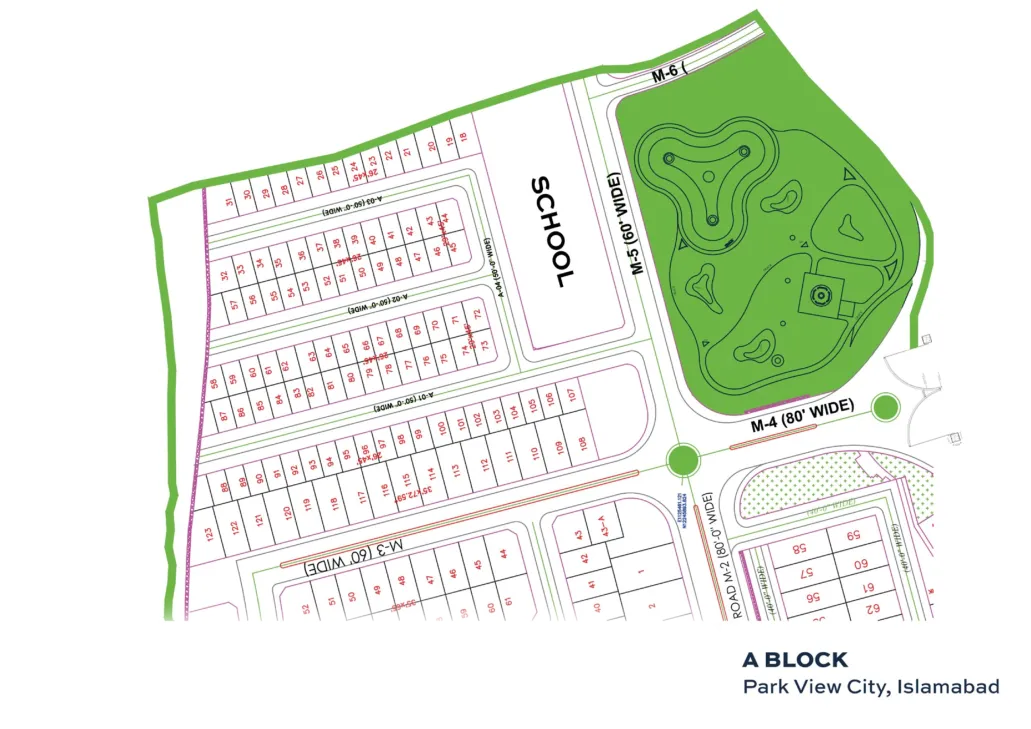 Park View City A Block Master Plan