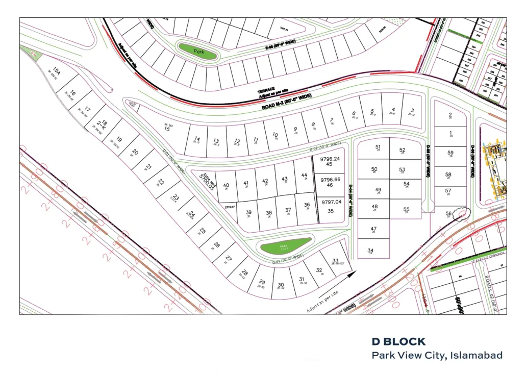 Park View City D Block Master Plan