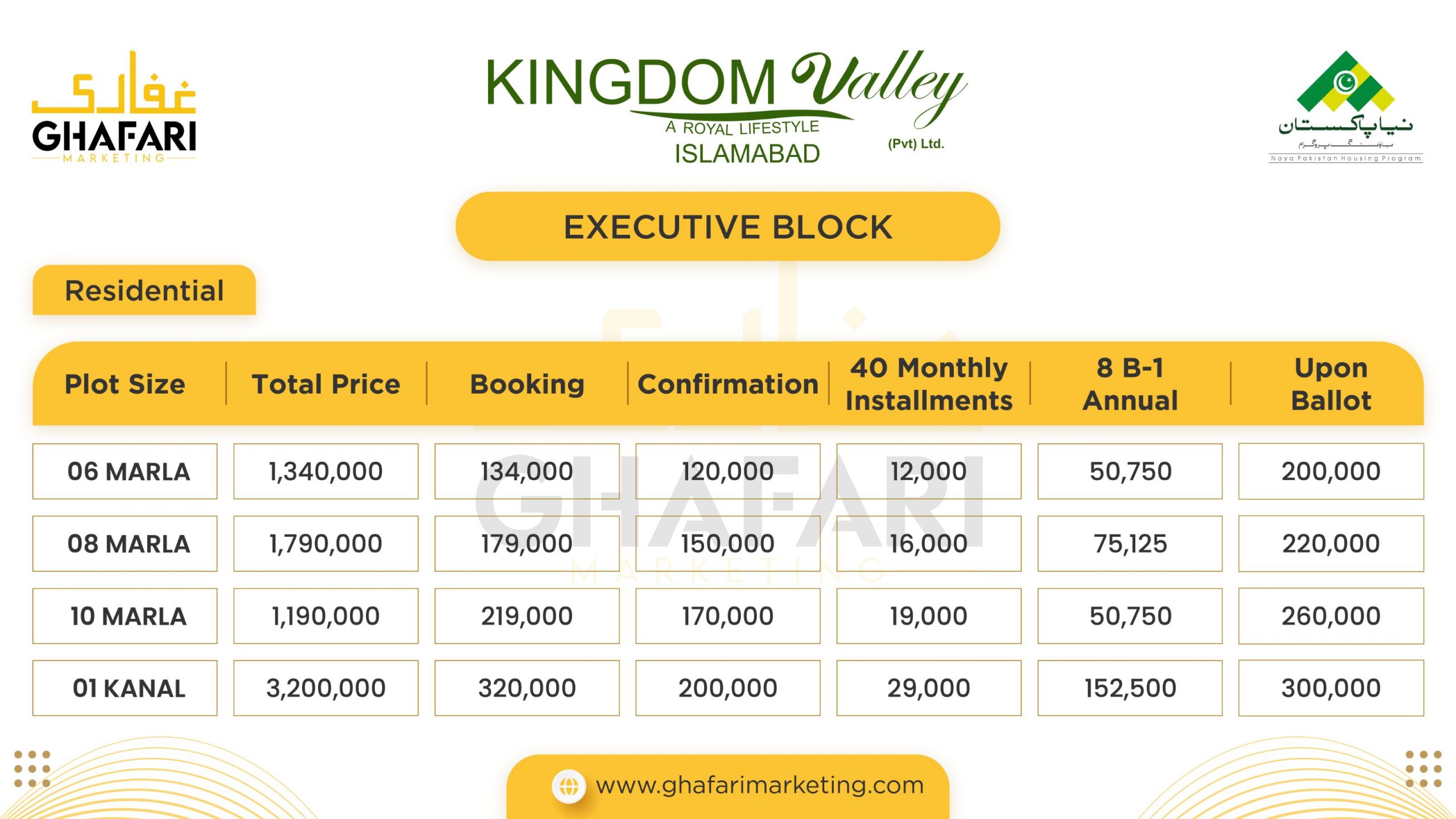 Kingdom Valley Executive Block Payment Plan 
