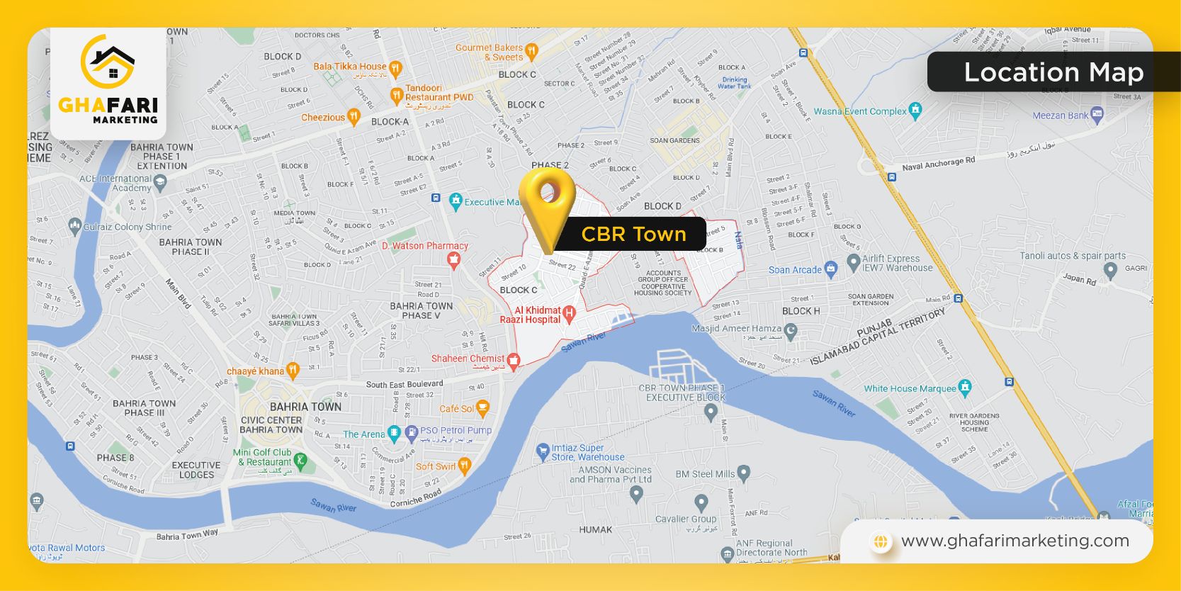 Location Map CBR Town Phase 1 