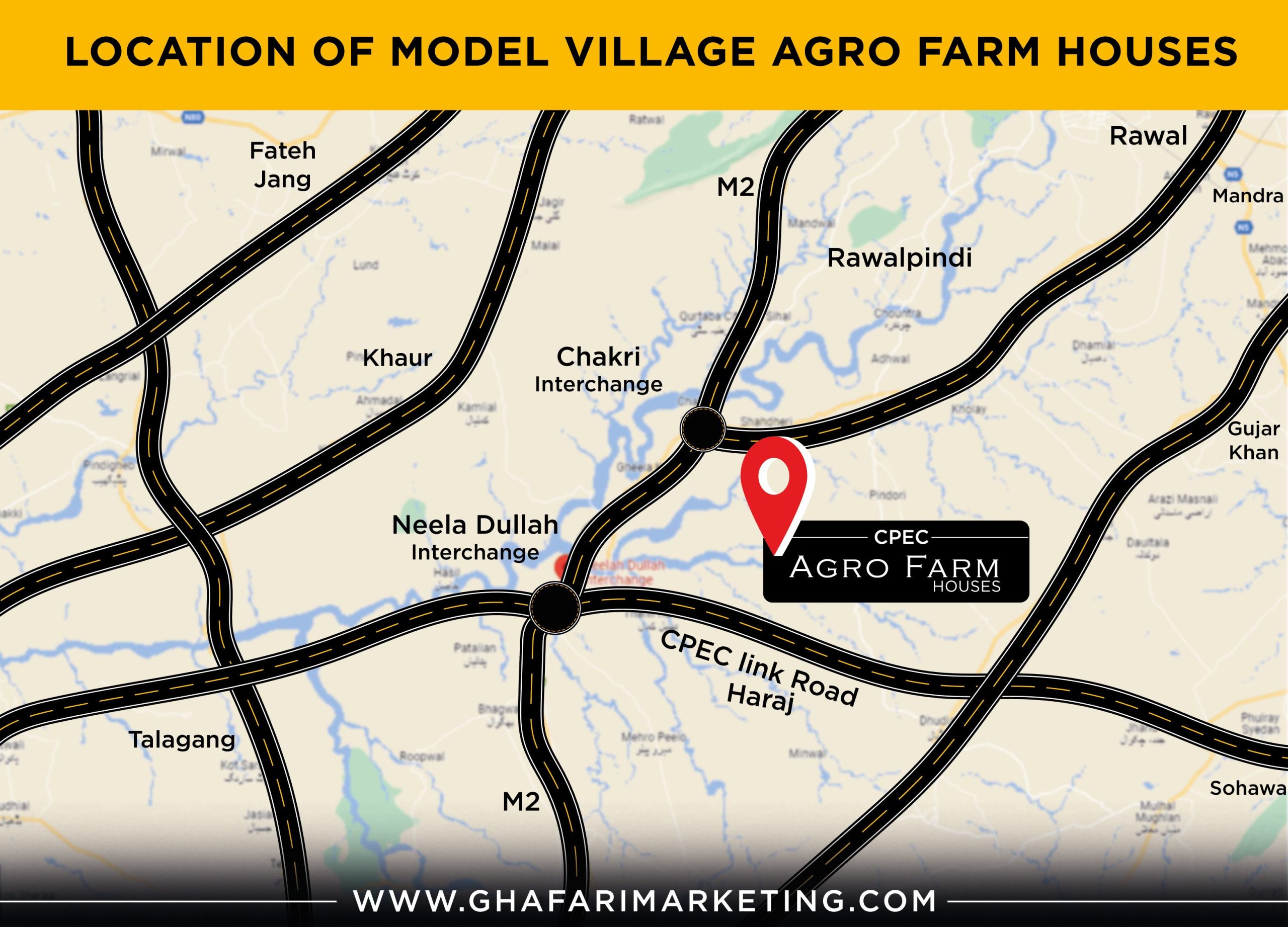 Location Map of Model Village Agro Farms