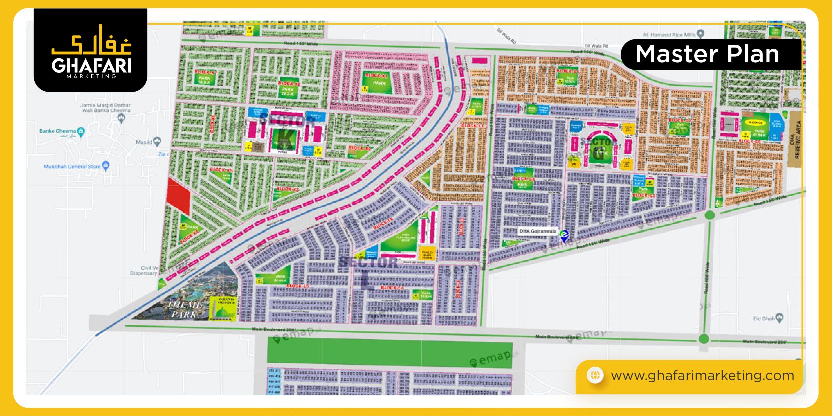 DHA Gujrawala Master Plan 