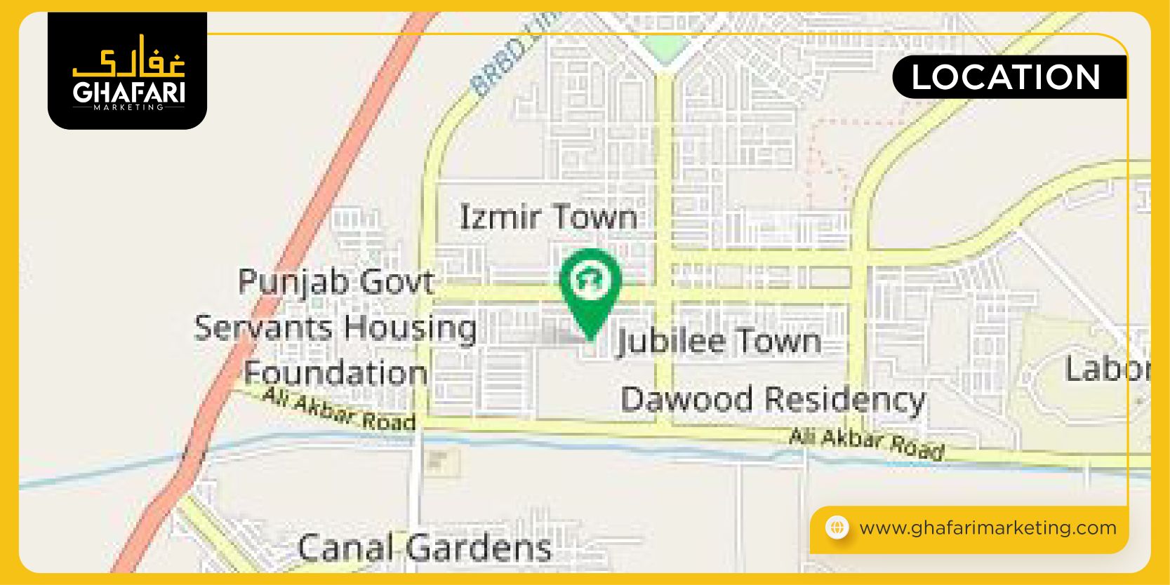 jubilee town lahore Location Map 