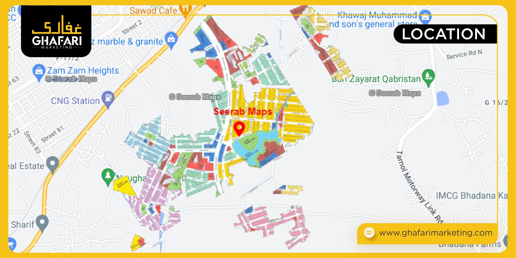 paradise city islamabad Location Map