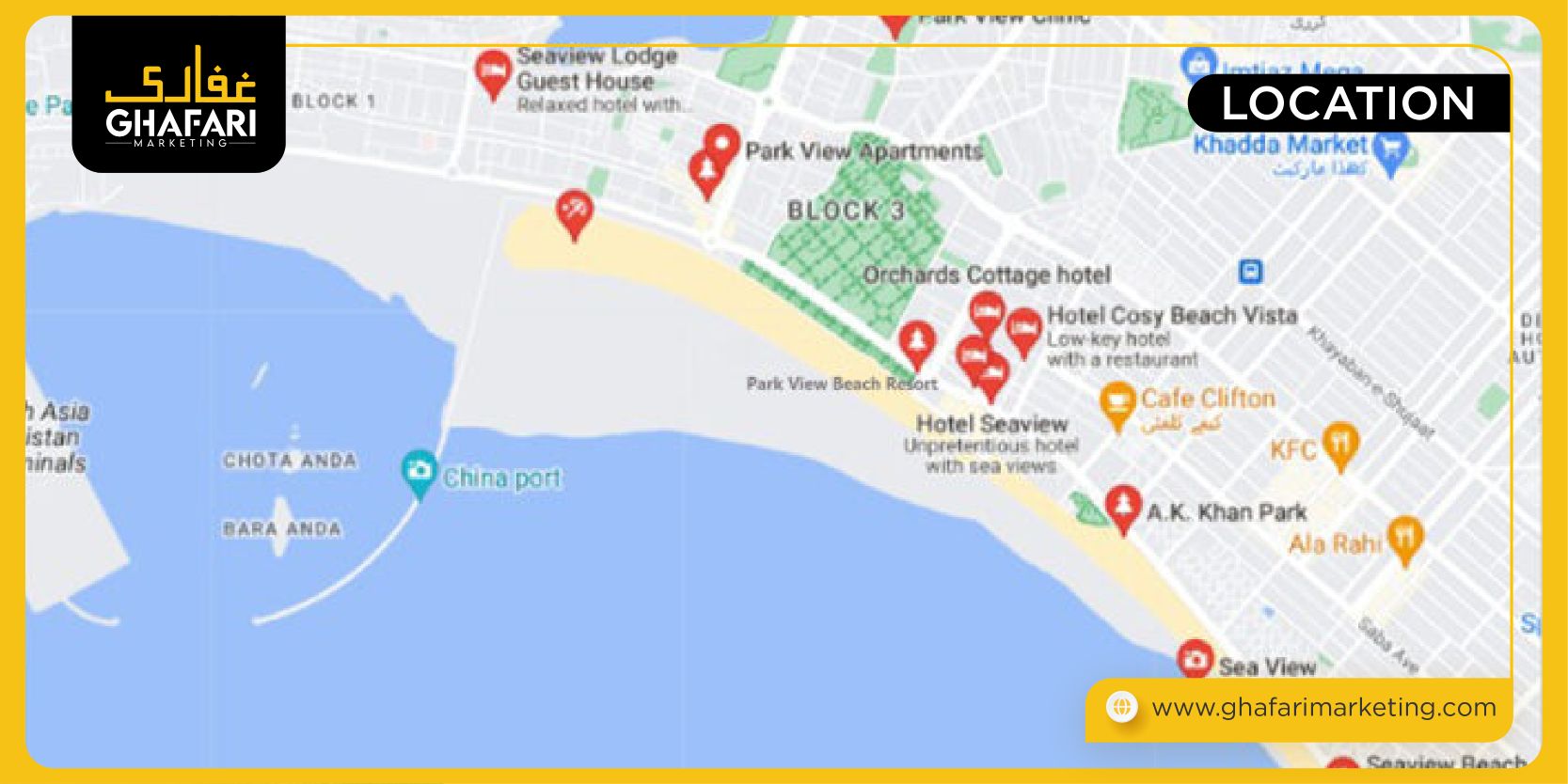 park view beach resort Location Map 